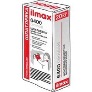 Шпатлевка цементная финишная белая ilmax 6400 