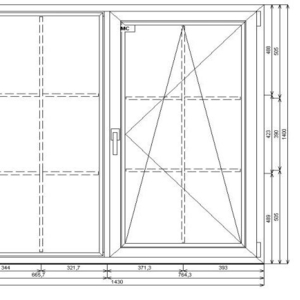 Новое окно ПВХ 1430*1400