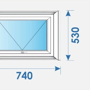 Окна Пвх 740х530 профиль Bruegmann-7