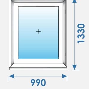 Окно Пвх 990 х1330 продажа и установка Kbe 70 Минск/Новоселье