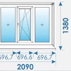 Окна Пвх распродажа 2090х1380 профиль Rehau-12