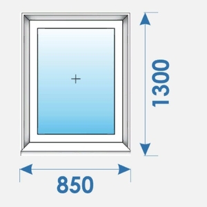 Окна Пвх 850х1300 дешево профиль Salamander-1