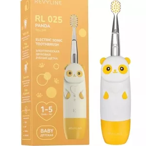 Зубная щетка для детей от года Revyline RL025 Panda Yellow