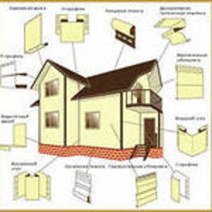 Отделочные материалы:  ламинат, сайдинг, панели ПВХ, плинтус, OSB, подоконники и др.
